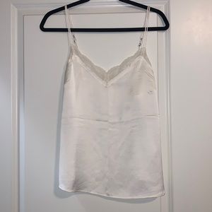A&F Cream Lace and Satin Cami